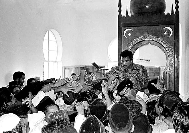 Friday congregation, East London mosque, c.1970s